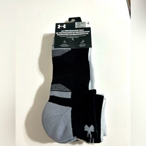 Under Armour Black,Gray, and White Men's Low Cut Socks
